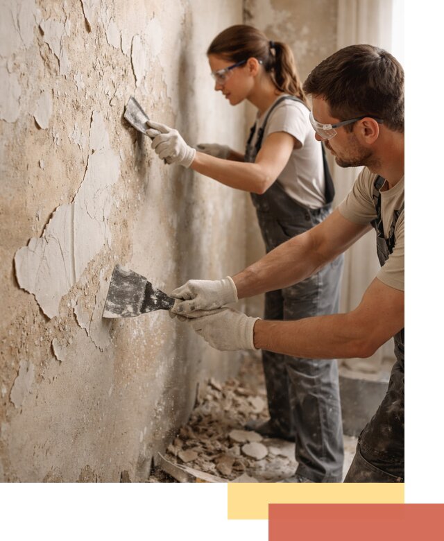 Снятие старой шпаклевки и подготовка поверхностей в Стрежевом