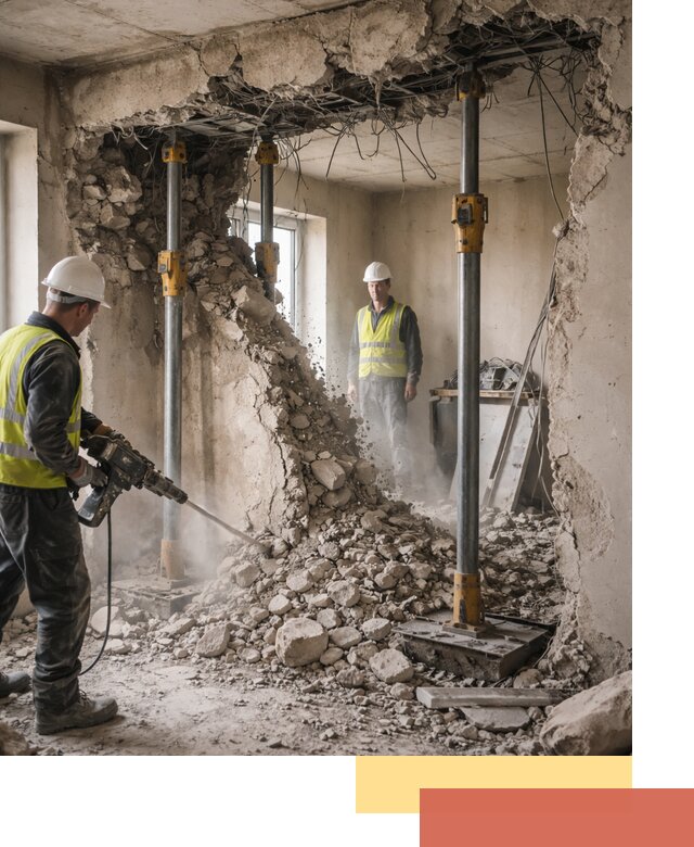 Снос несущих стен в Стрежевом с гарантией безопасности и качества