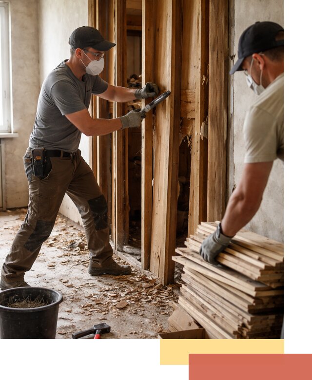 Демонтаж деревянных перегородок в Стрежевом быстро и аккуратно