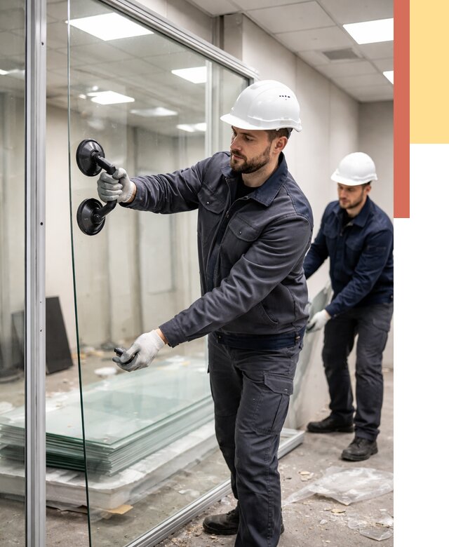 Демонтаж стеклянных перегородок в Стрежевом от 3262 руб. — быстро и недорого | ОТДЕЛОЧНИК-Стж