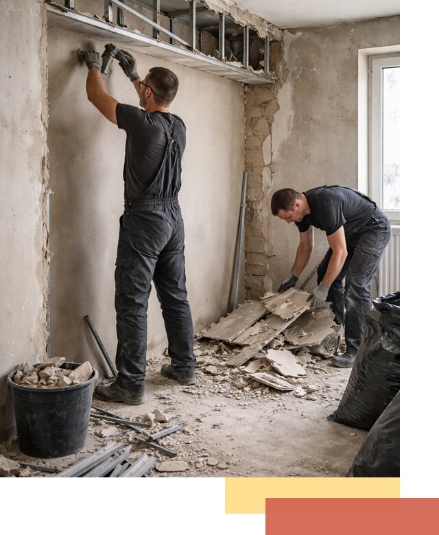 Демонтаж короба из гипсокартона в Стрежевом быстро и аккуратно