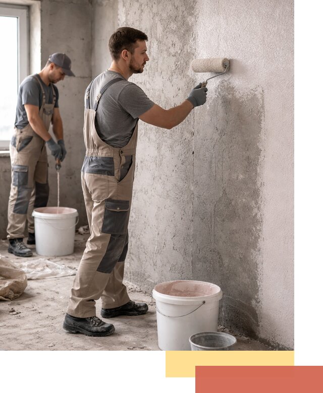 Нанесение бетоноконтакта на стены в Стрежевом для последующей отделки