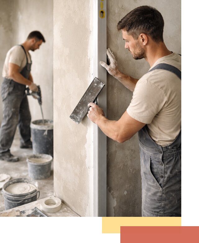 Выведение углов стен в Стрежевом: монтаж и оштукатуривание