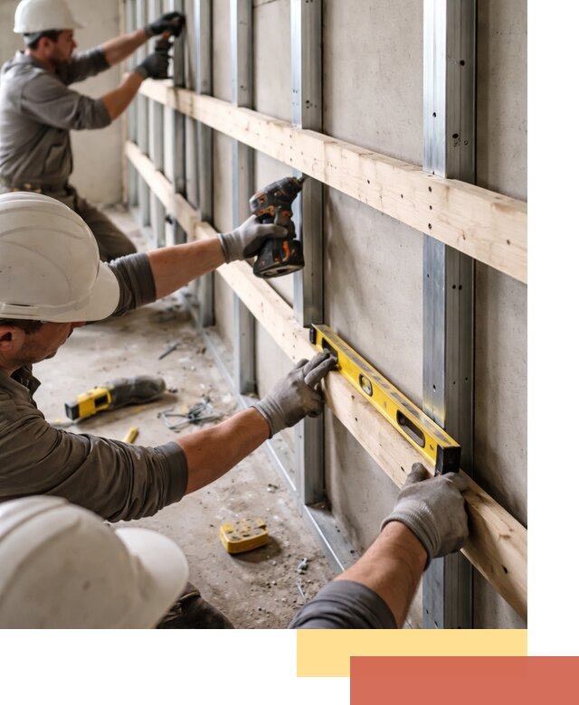 Устройство обрешетки под панели в Стрежевом