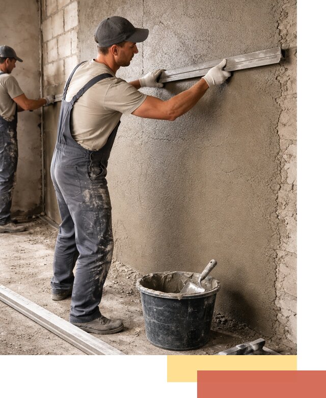 Штукатурка стен цементно-песчаная в Стрежевом профессионально