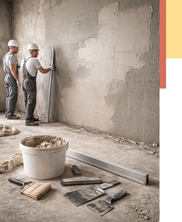 Штукатурка стен по сетке в Стрежевом от 5607 руб./м2 — быстро и недорого | ОТДЕЛОЧНИК-Стж