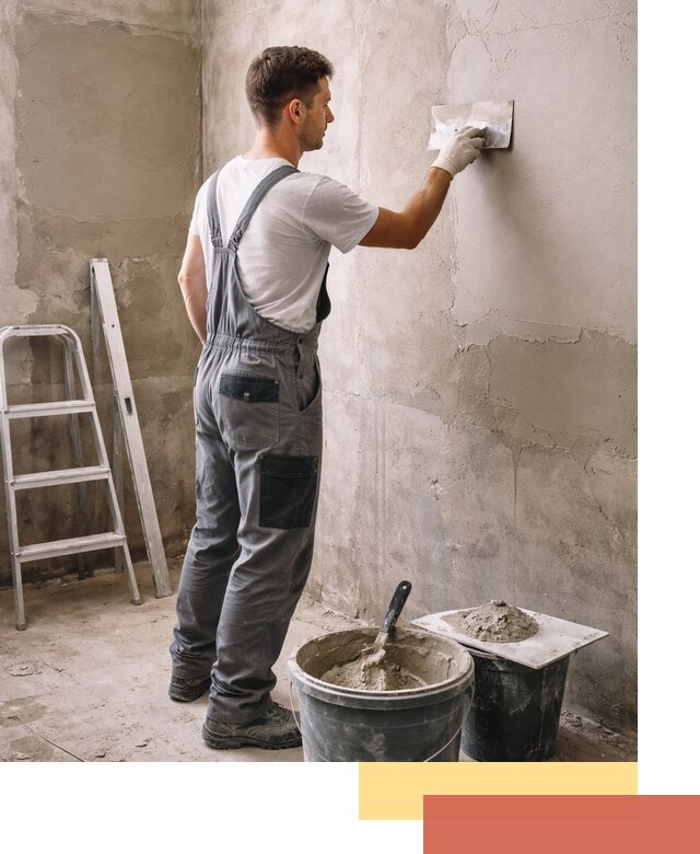 Штукатурка стен в ванной под ключ в Стрежевом