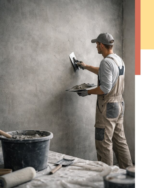 Декоративная штукатурка под бетон в Стрежевом от 2549 руб./м² — нанесение под ключ | ОТДЕЛОЧНИК-Стж