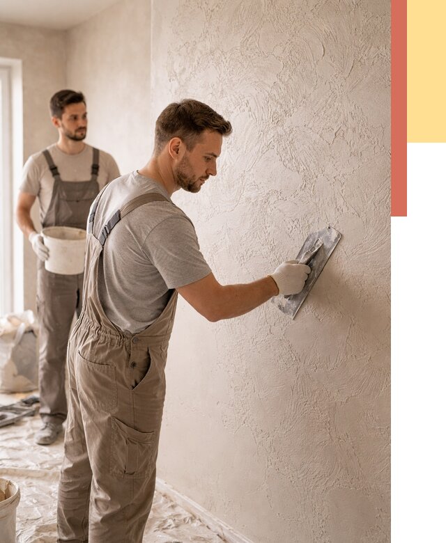 Фактурная штукатурка стен в Стрежевом от 4282 руб./м² — заказать под ключ | ОТДЕЛОЧНИК-Стж