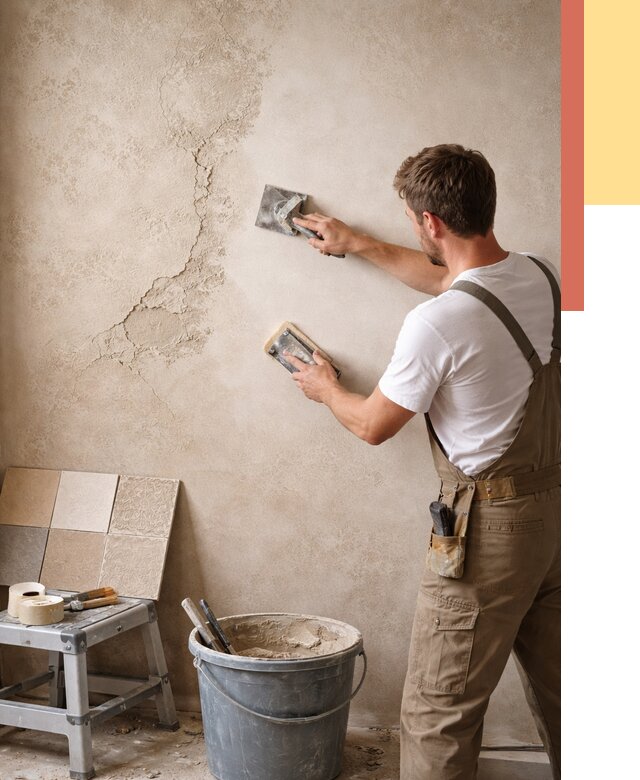 Ремонт декоративной штукатурки в Стрежевом от 4588 руб. под ключ | ОТДЕЛОЧНИК-Стж