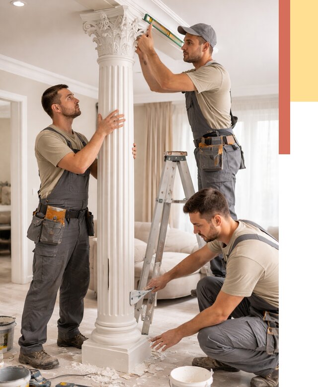 Установка декоративных колонн в Стрежевом от 12234 руб. под ключ | ОТДЕЛОЧНИК-Стж