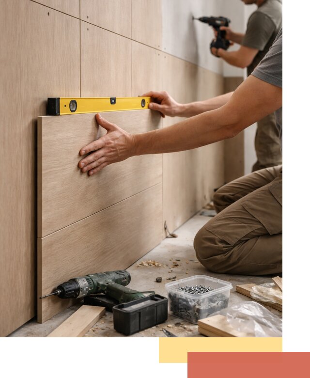 Профессиональный монтаж МДФ панелей на стены в Стрежевом