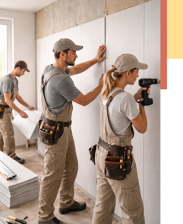 Монтаж ПВХ панелей на стены в Стрежевом от 459 руб/м2 — быстро и недорого | ОТДЕЛОЧНИК-Стж