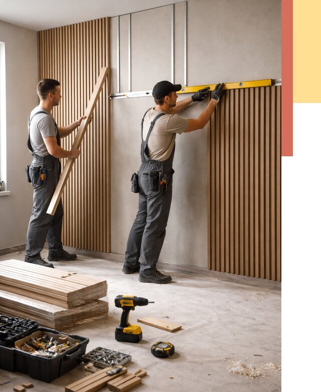 Монтаж реечных панелей на стены в Стрежевом от 1223 руб. — быстро и недорого | ОТДЕЛОЧНИК-Стж