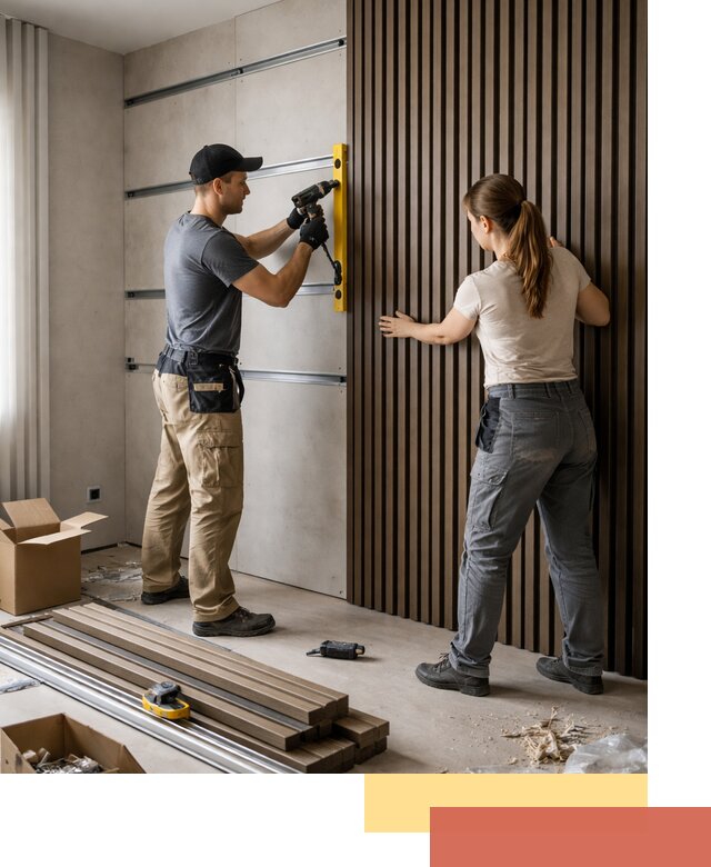 Монтаж реечных панелей на стены в Стрежевом