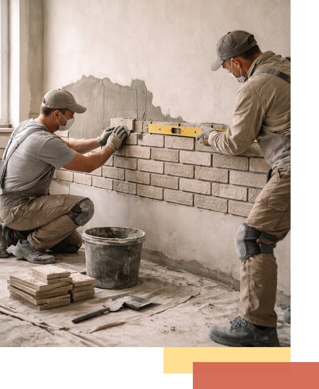 Монтаж декоративного кирпича профессионально в Стрежевом