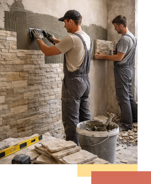 Монтаж искусственного камня в Стрежевом — облицовка стен и фасадов