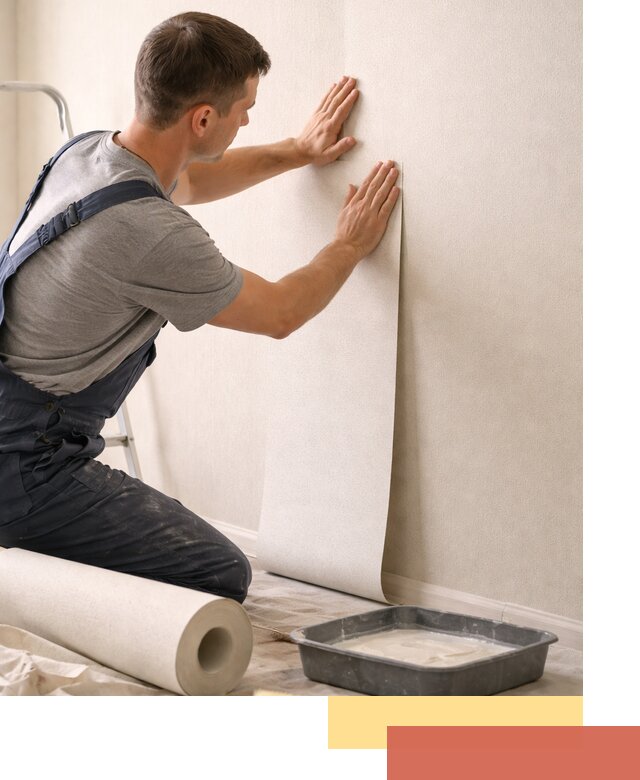 Поклейка флизелиновых обоев в Стрежевом качественно и быстро