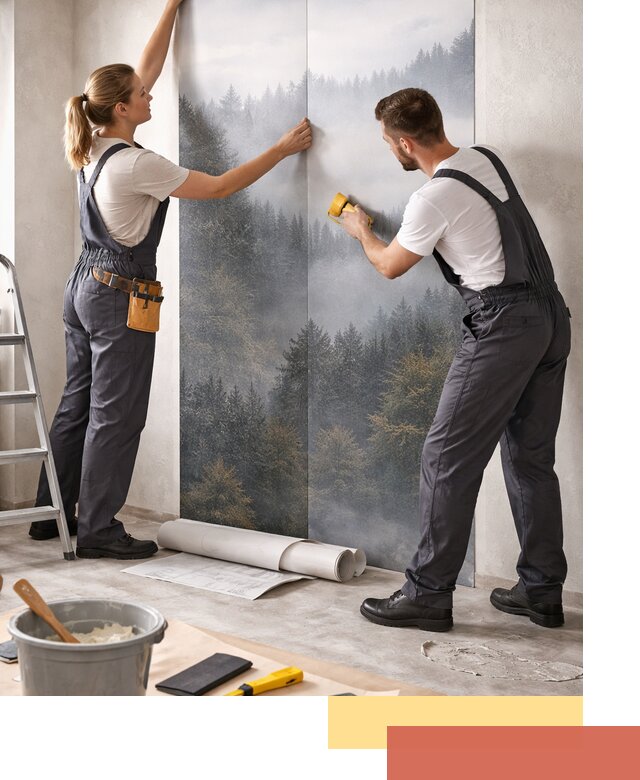 Поклейка фотообоев профессионально в Стрежевом под ключ