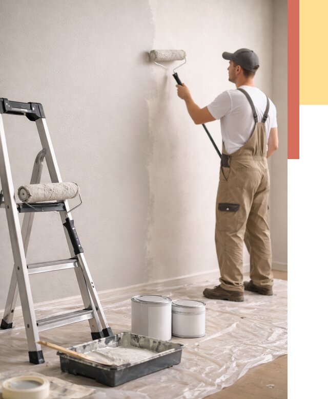 Покраска стен латексной краской в Стрежевом от 4588 руб. за м2 | ОТДЕЛОЧНИК-Стж