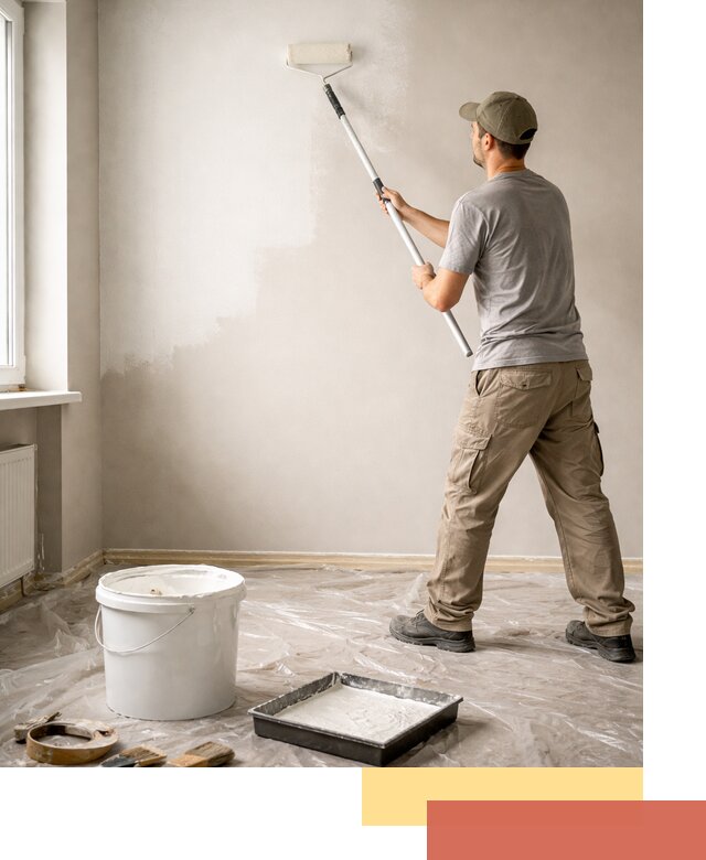 Покраска стен латексной краской в Стрежевом качественно и быстро