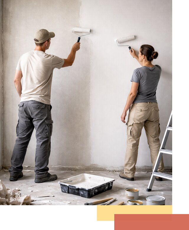 Окраска стен по стеклохолсту в Стрежевом качественно и долговечно