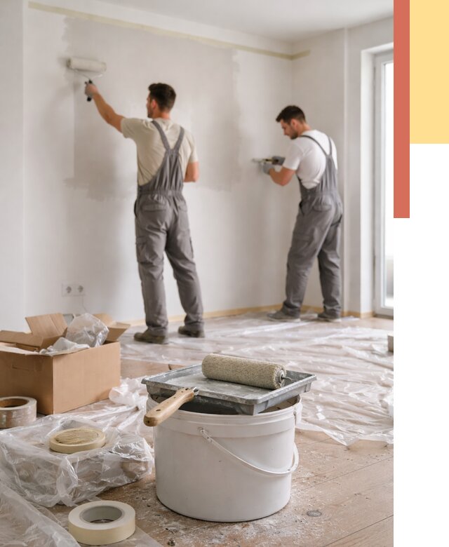 Покраска стен в квартире в Стрежевом от 2549 руб/м2 — быстро и недорого | ОТДЕЛОЧНИК-Стж