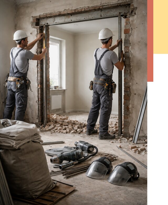 Расширение дверного проема в Стрежевом от 12744 руб. под ключ | ОТДЕЛОЧНИК-Стж