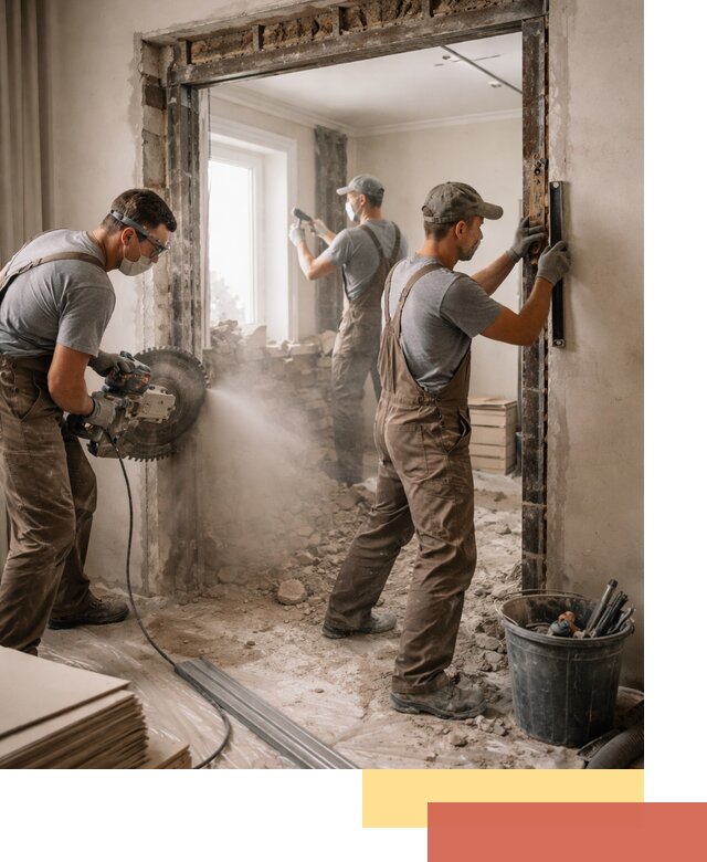 Расширение дверного проема под установку новой двери в Стрежевом