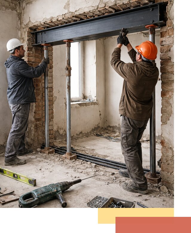 Усиление проема в стене в Стрежевом для расширения и безопасности