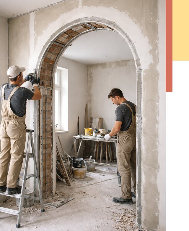 Устройство арочного проема в Стрежевом от 9685 руб. под ключ — быстро и недорого | ОТДЕЛОЧНИК-Стж