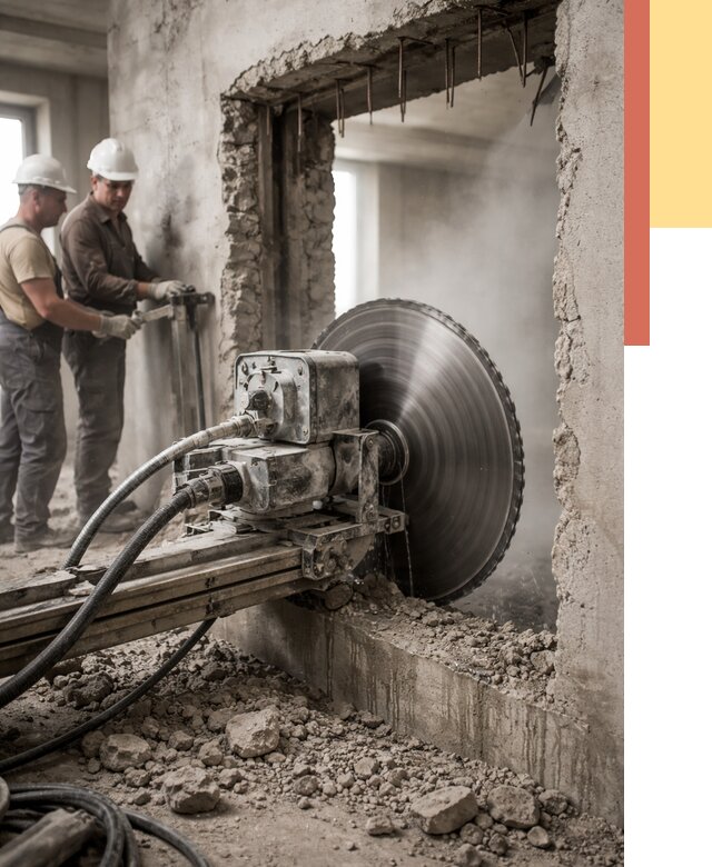 Алмазная резка проемов в Стрежевом от 4588 руб. быстро и недорого | ОТДЕЛОЧНИК-Стж