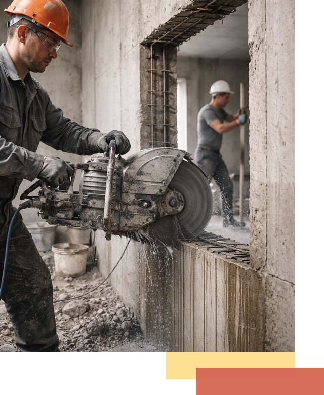 Алмазная резка проемов в Стрежевом быстро и точно