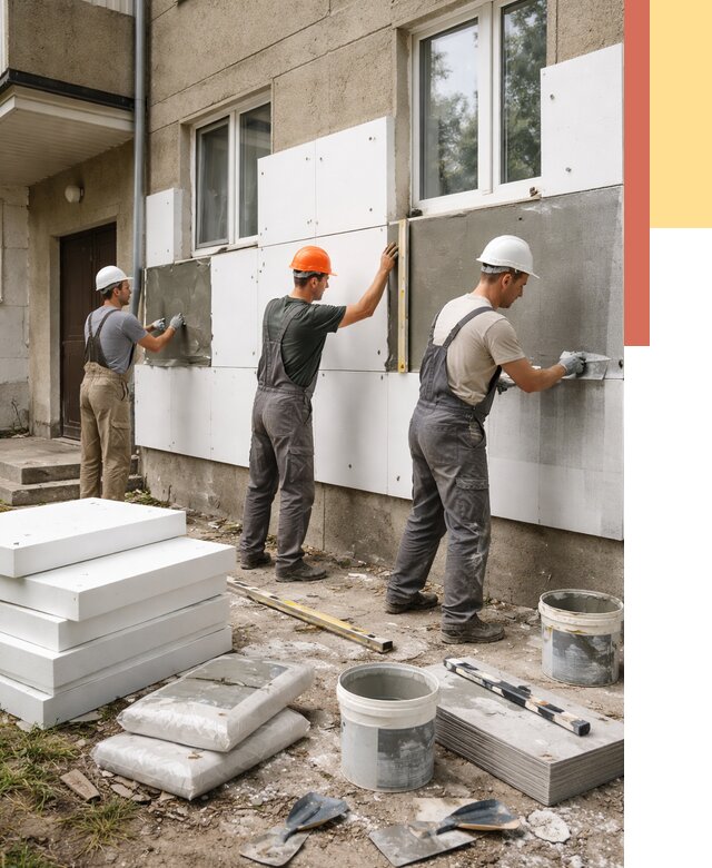 Утепление стен пенопластом в Стрежевом от 1784 руб. — недорого и под ключ | ОТДЕЛОЧНИК-Стж