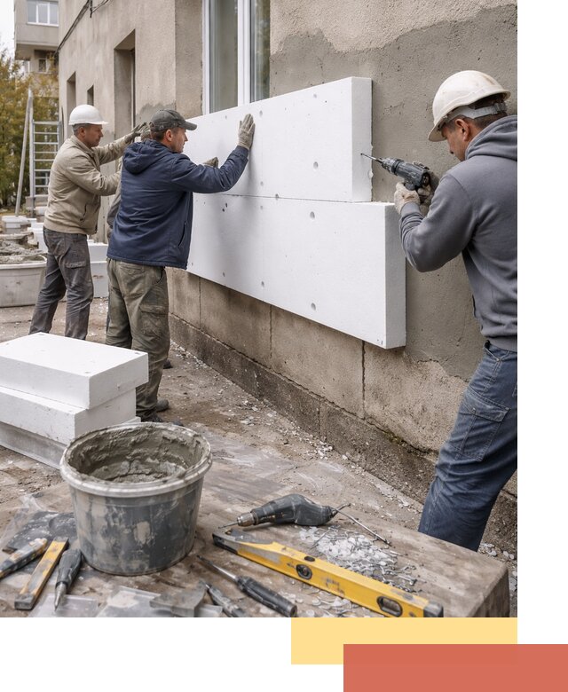 Утепление наружных стен пенопластом в Стрежевом