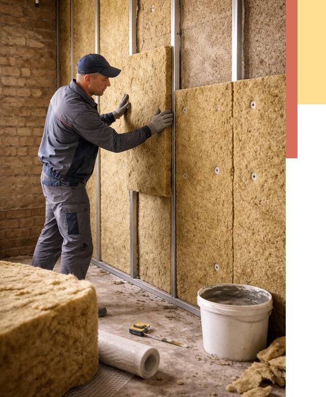 Утепление стен минватой в Стрежевом от 1376 руб./м2 — недорого и быстро | ОТДЕЛОЧНИК-Стж