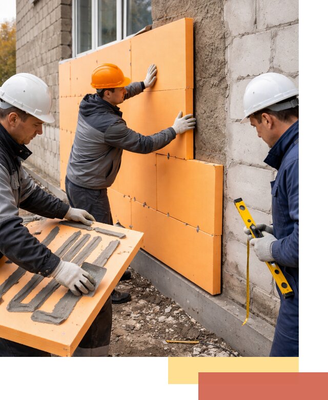 Утепление фасада пеноплексом под ключ в Стрежевом