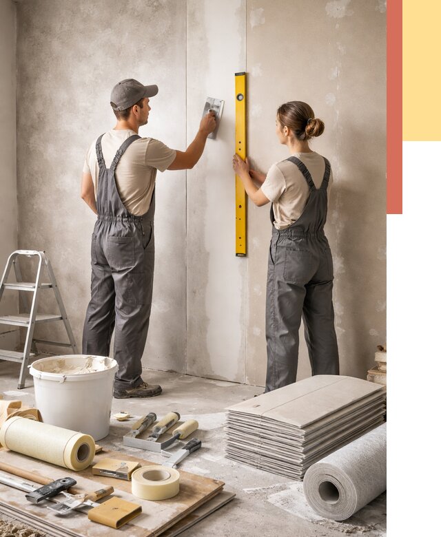 Отделка стен в Стрежевом от 1529 руб/м² — недорого, быстро, под ключ | ОТДЕЛОЧНИК-Стж