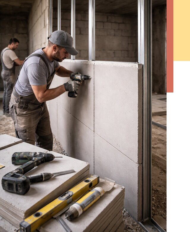 Кладка влагостойких перегородок ПГП в Стрежевом от 1223 руб. под ключ | ОТДЕЛОЧНИК-Стж