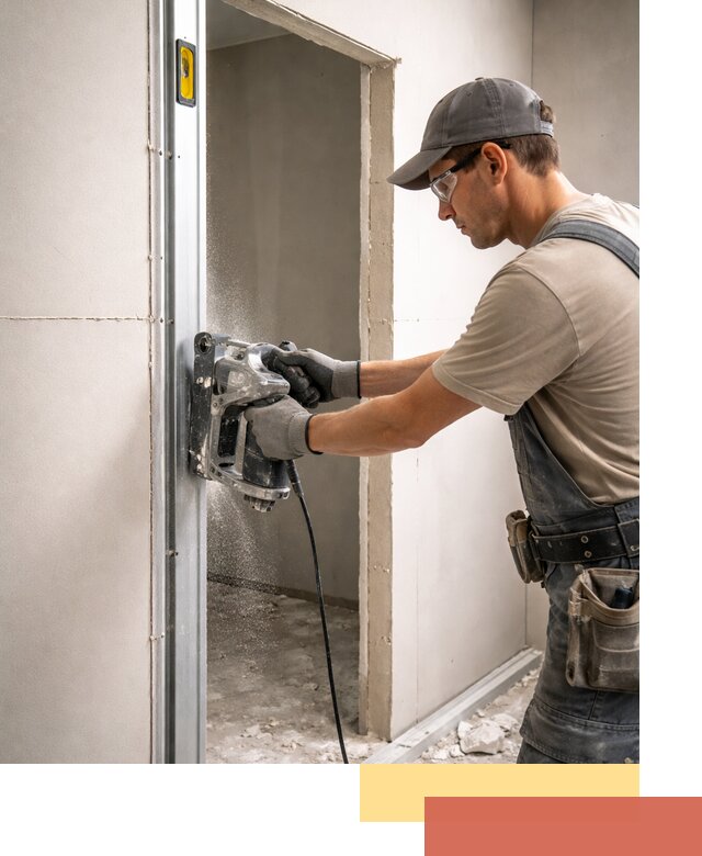 Устройство дверного проема в перегородке в Стрежевом