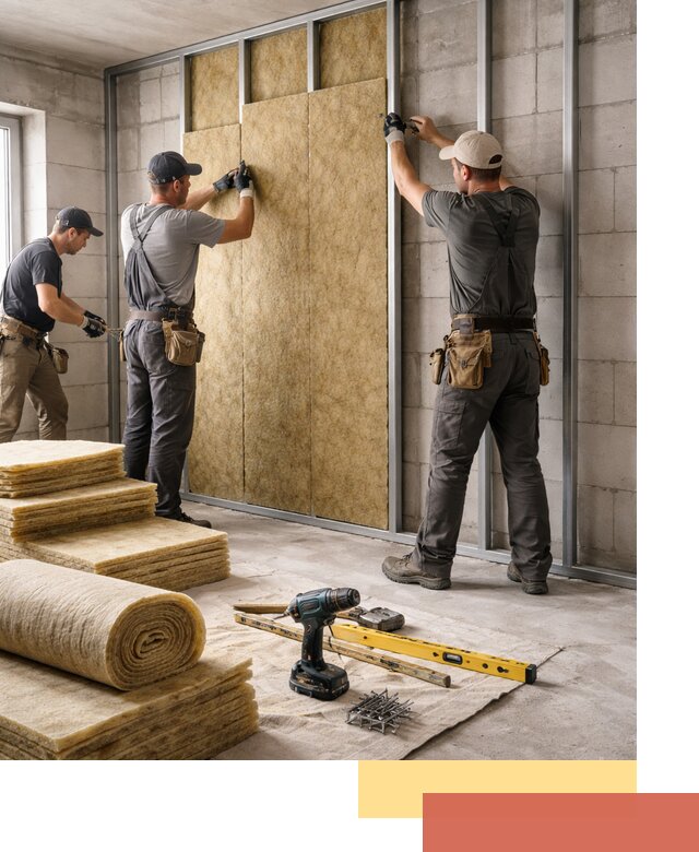 Шумоизоляция перегородок из блоков в Стрежевом — монтаж и защита шумоизоляцией