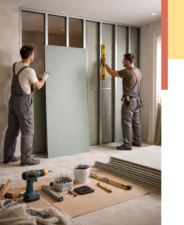 Перегородка из влагостойкого гипсокартона в Стрежевом от 4894 руб. — монтаж под ключ | ОТДЕЛОЧНИК-Стж