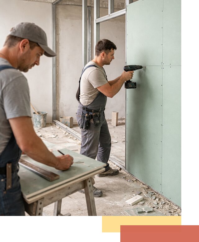 Перегородки из влагостойкого гипсокартона под ключ в Стрежевом