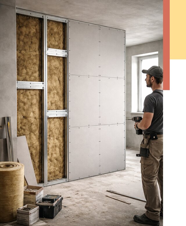 Усиленная перегородка под навеску в Стрежевом от 13050 руб. — монтаж под ключ | ОТДЕЛОЧНИК-Стж