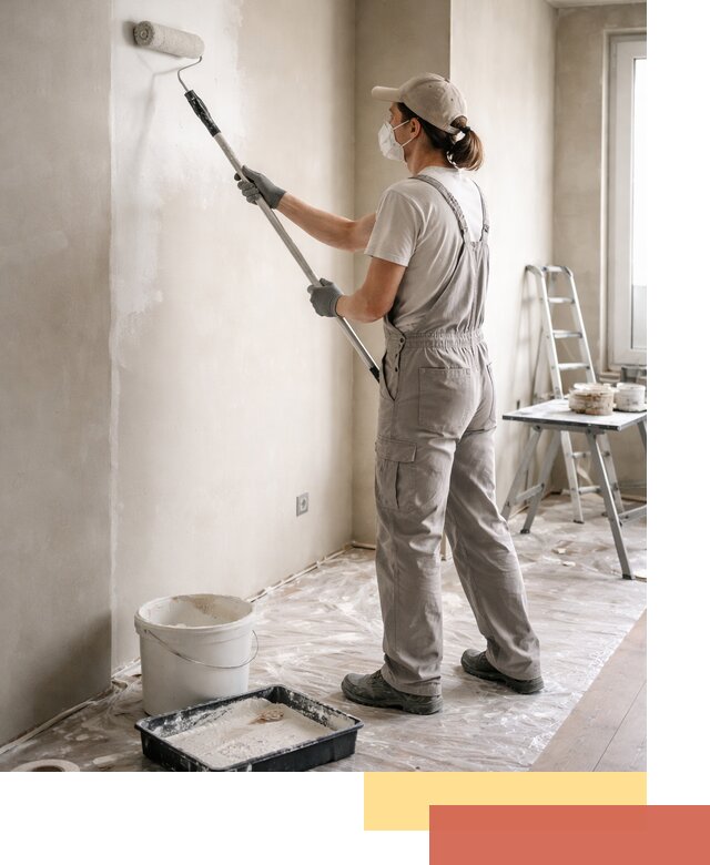 Покраска перегородок из гипсокартона в Стрежевом качественно и недорого