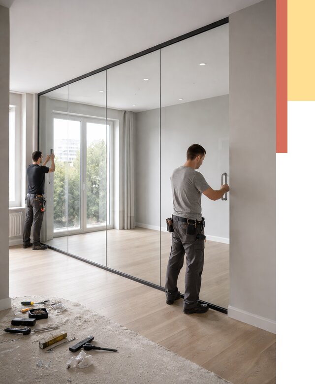 Изготовление стеклянных перегородок в Стрежевом от 12591 руб. под ключ | ОТДЕЛОЧНИК-Стж