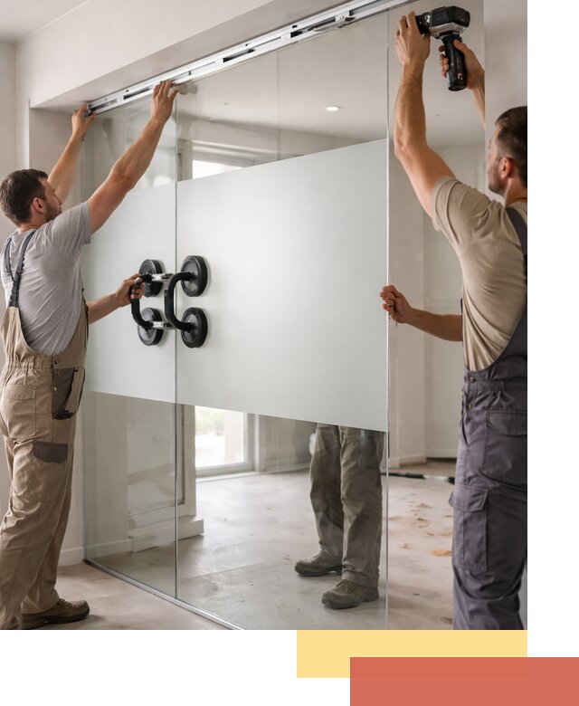 Матовые стеклянные перегородки под ключ в Стрежевом