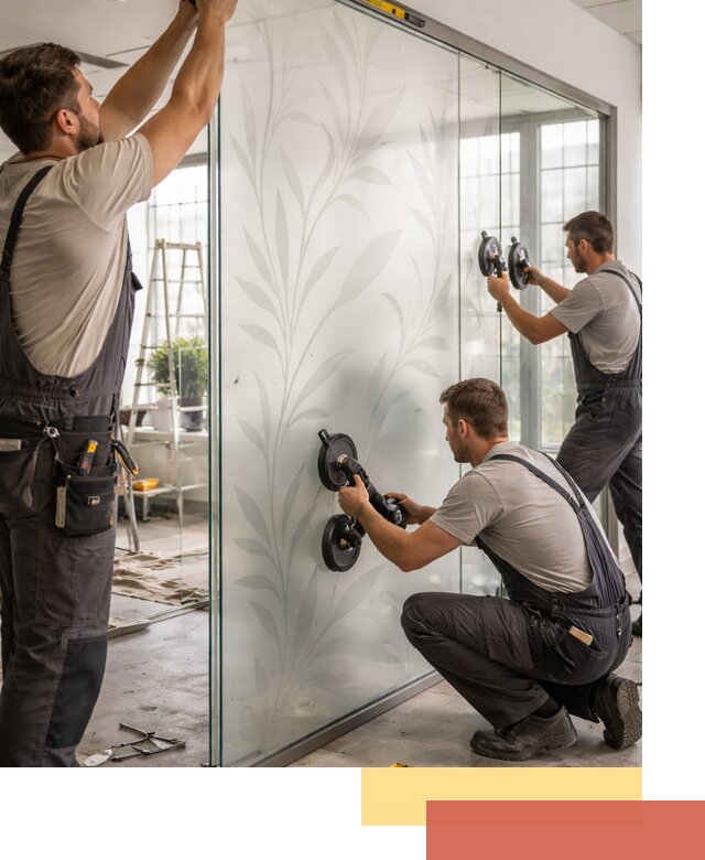 Стеклянные перегородки с рисунком на заказ в Стрежевом