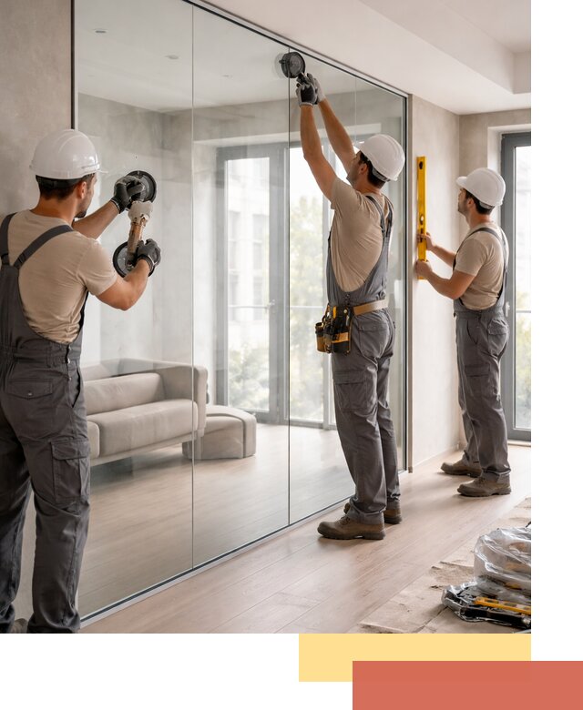 Перегородки из закаленного стекла в Стрежевом для офисов и квартир