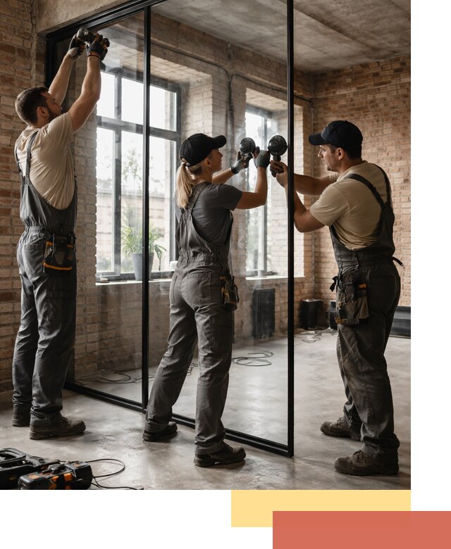 Стеклянные перегородки лофт — изготовление и монтаж в Стрежевом